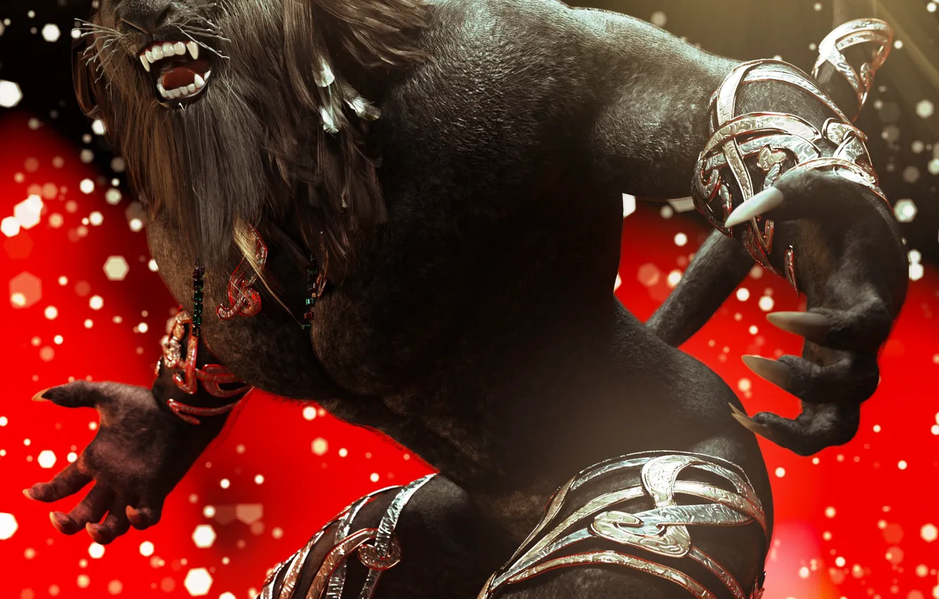 Photo wallpaper pose, being, mouth, fangs, The Brawler