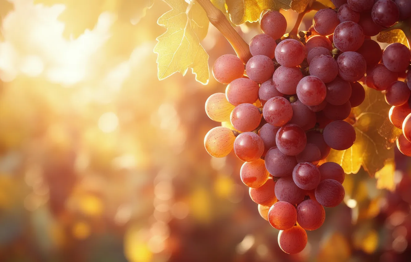 Photo wallpaper summer, light, red, berries, garden, harvest, grapes, vineyard