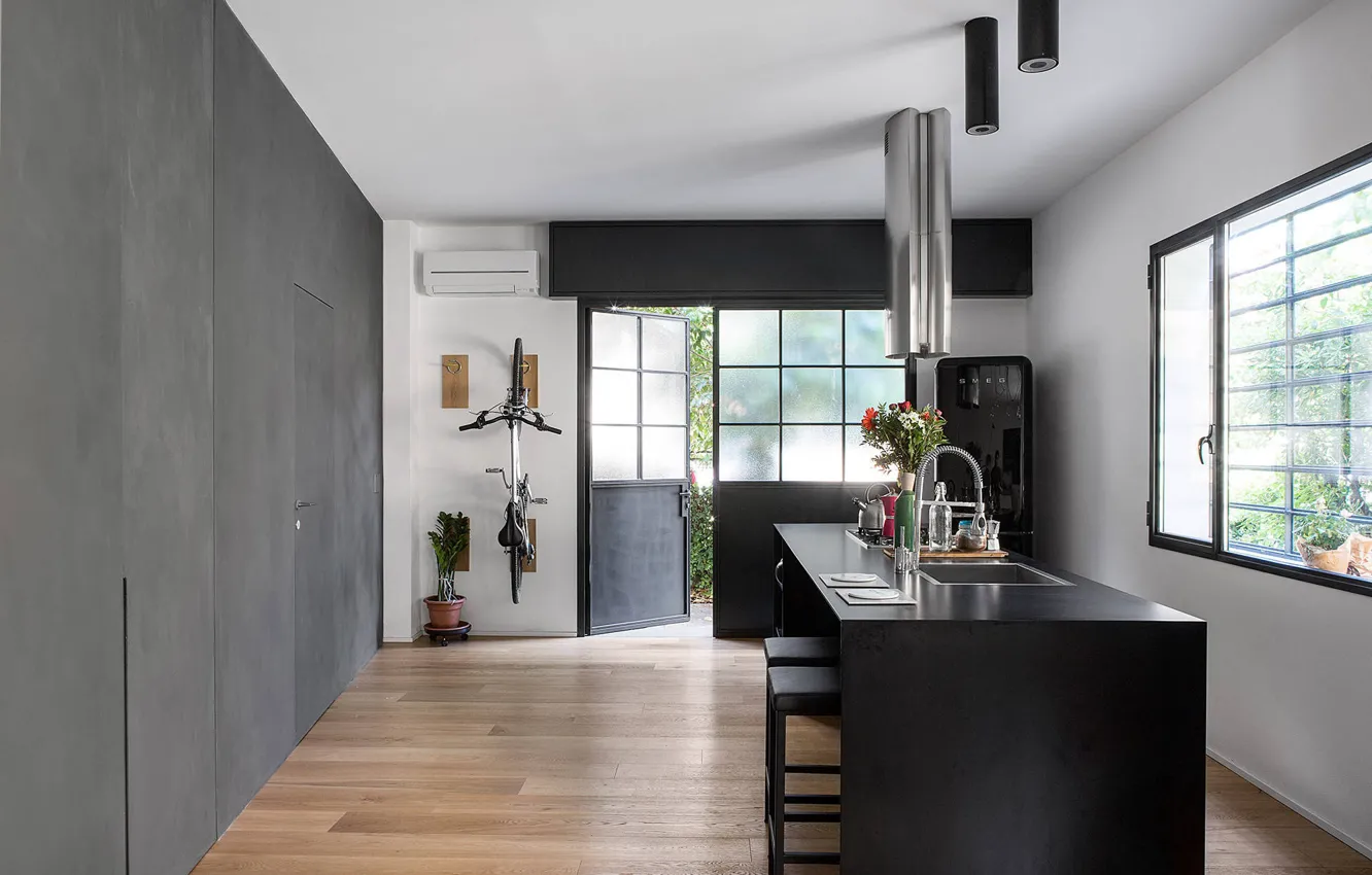 Photo wallpaper design, interior, kitchen, Loft LD