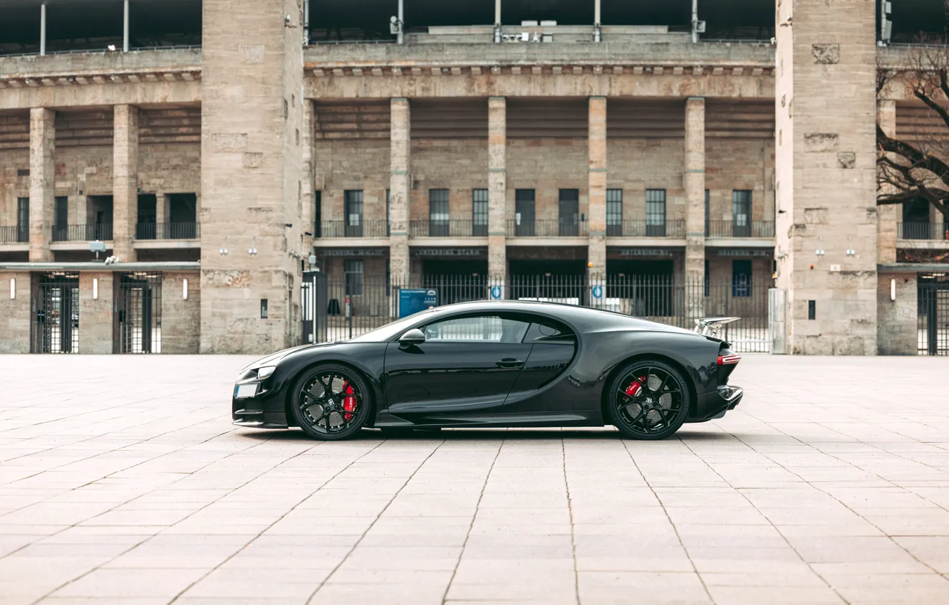 Photo wallpaper Bugatti, side view, Chiron, Bugatti Chiron