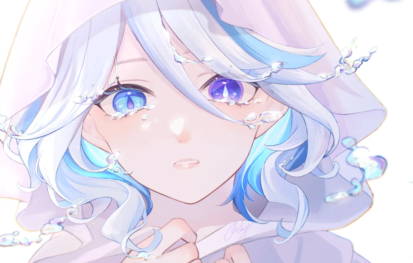 Photo wallpaper girl, tears, Genshin Impact, Krishna