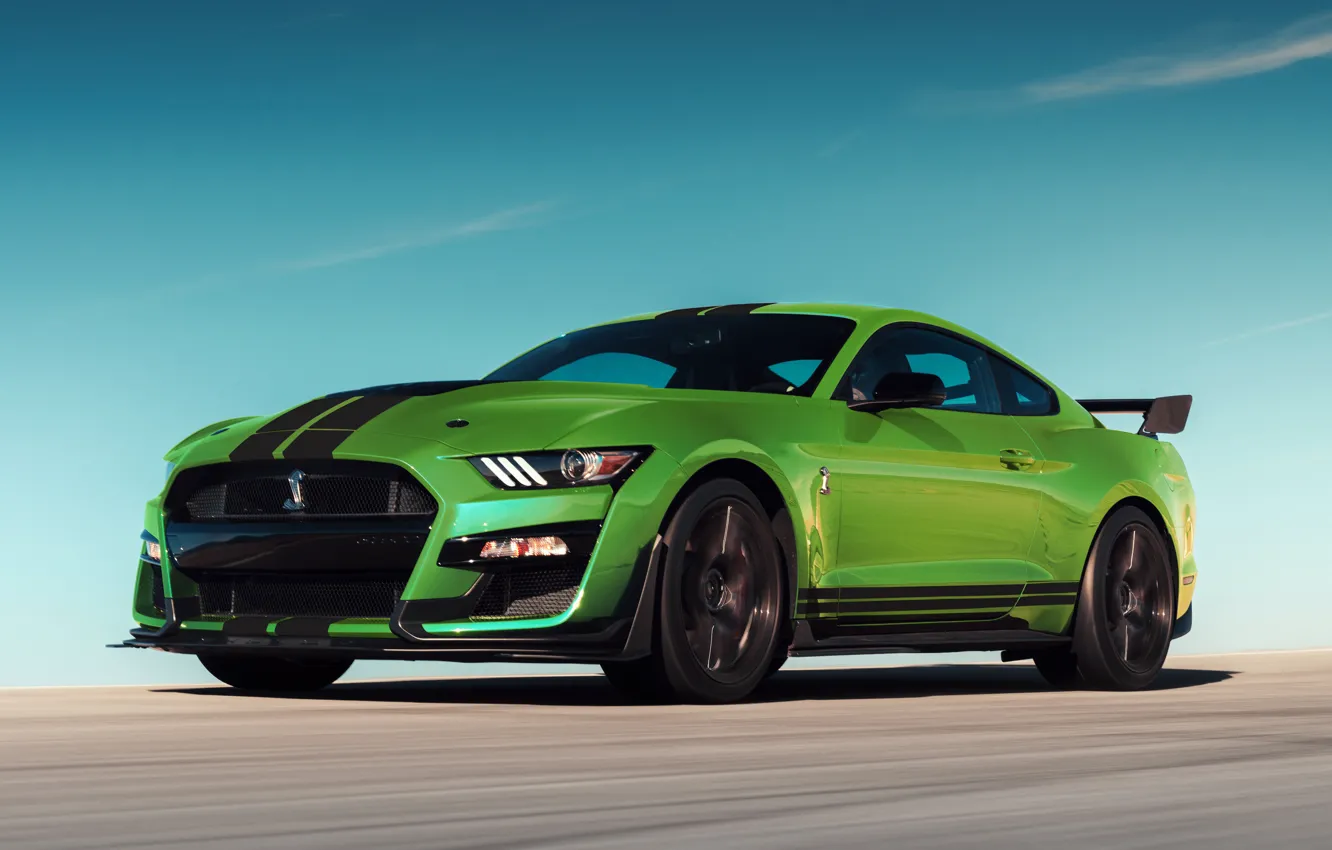 Photo wallpaper speed, Mustang, Ford, Shelby, GT500, 2019