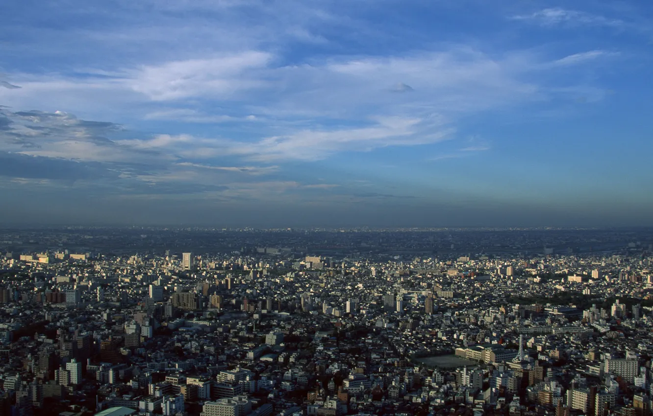 Photo wallpaper the sky, the city, home, Japan, Tokyo, the view from the top