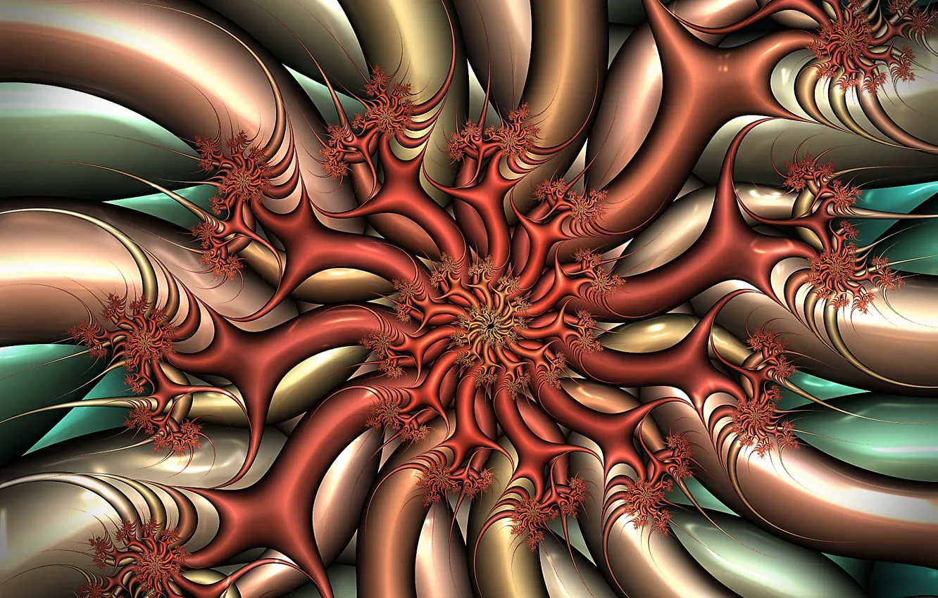 Photo wallpaper abstraction, spiral, fractal, abstract background, tightening