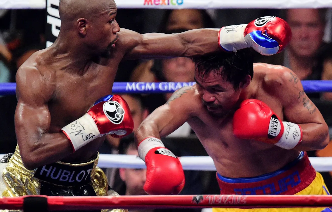 Photo wallpaper Boxing, floyd mayweather jr, Manny Pacquiao, Floyd Mayweather, fight of the century, Manny Pacquiao