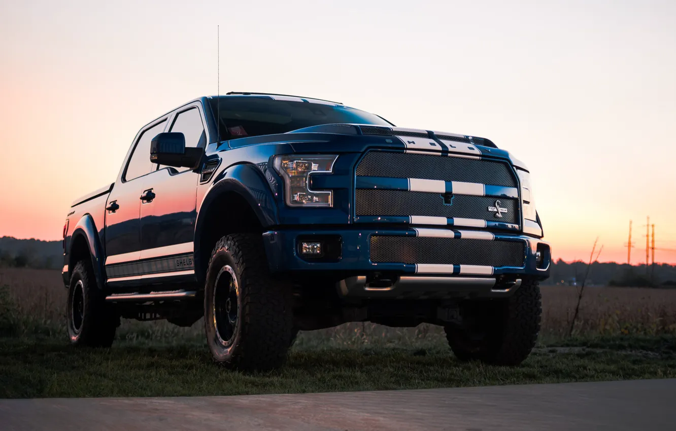 Photo wallpaper Ford, Shelby, Blue, F-150