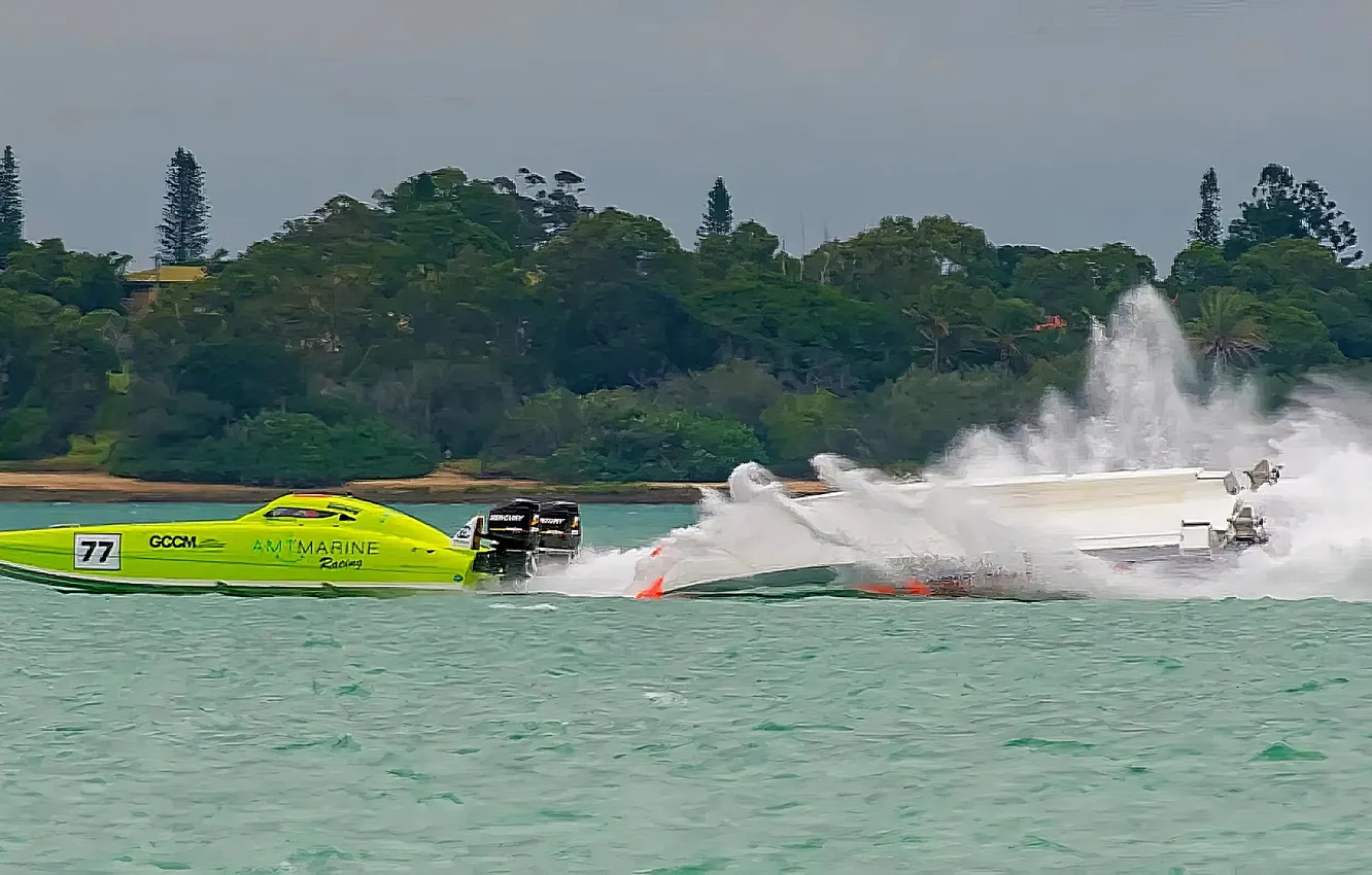 Photo wallpaper race, boat, speed