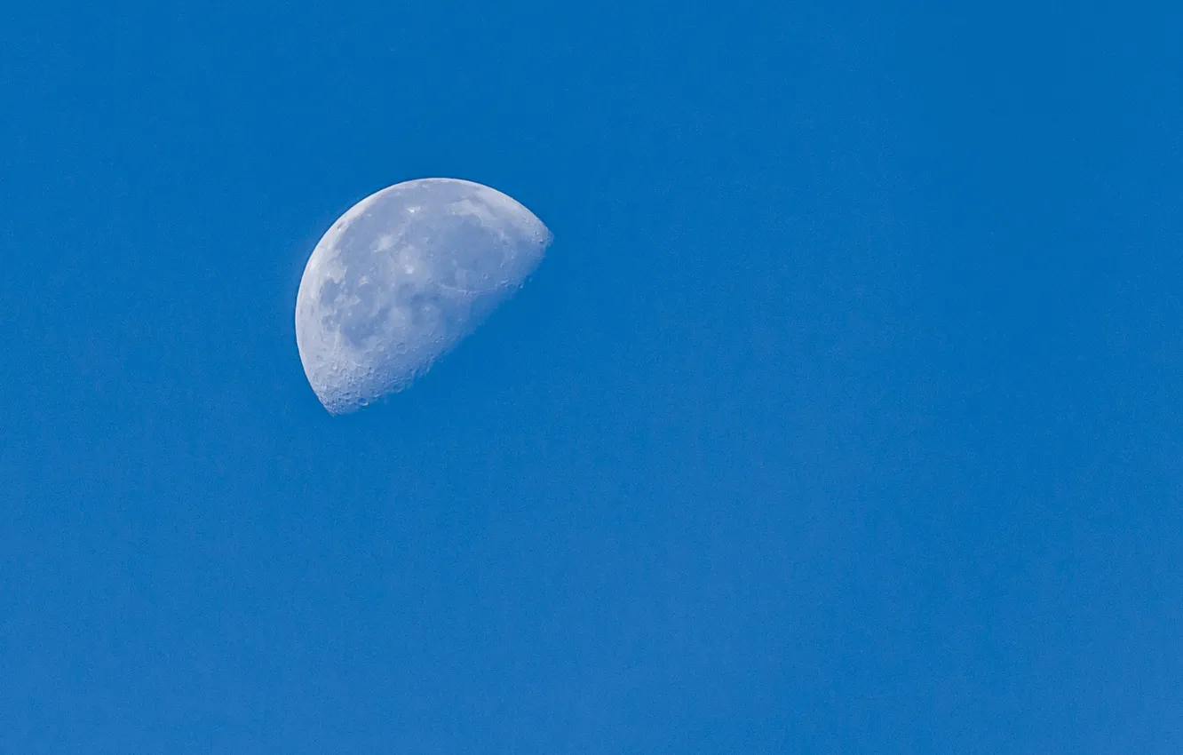 Photo wallpaper moon, sky, blue