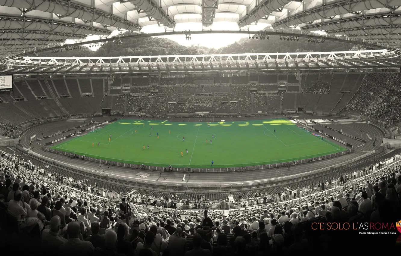 Photo wallpaper wallpaper, sport, Italy, stadium, football, AS Roma, The Olympic Stadium