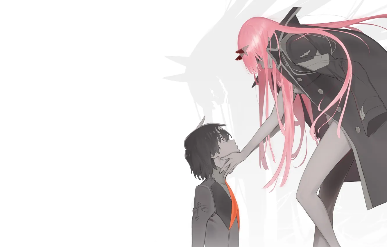 Photo wallpaper girl, romance, guy, Darling In The Frankxx