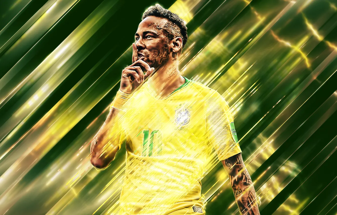Photo wallpaper Football, Brazil, Soccer, Brasil, Barca, Neymar, PSG, Neymar Jr