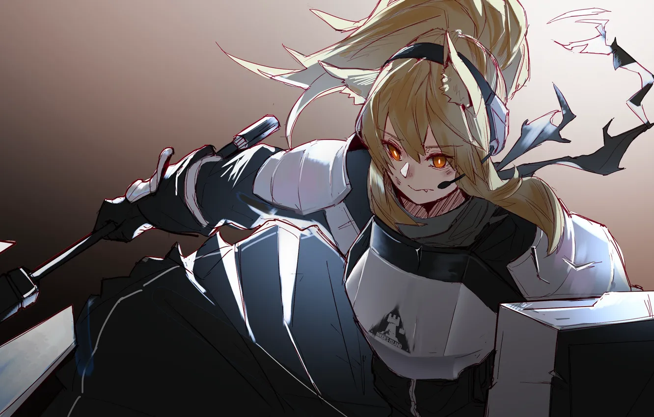 Photo wallpaper girl, armor, knight