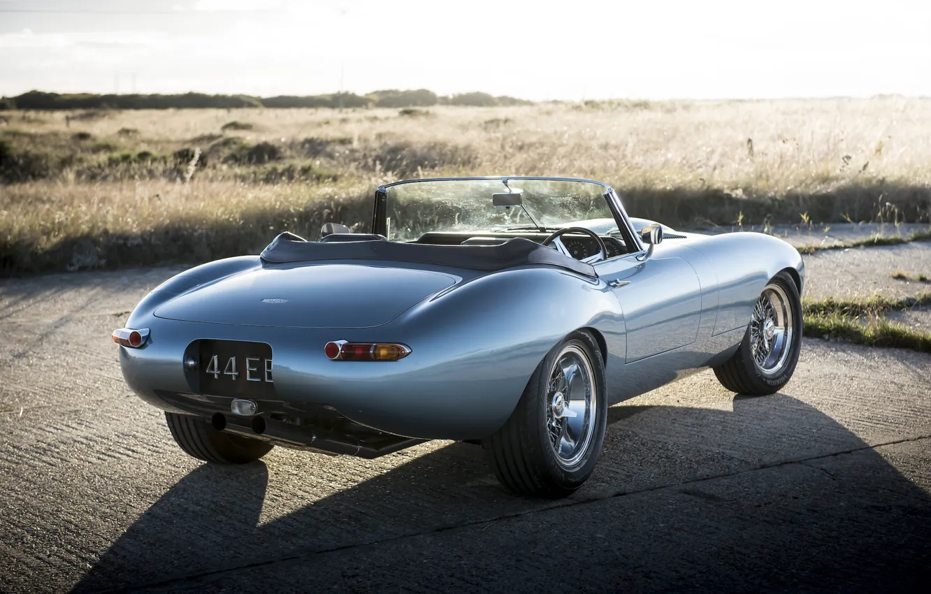 Photo wallpaper machine, Jaguar, Eagle, E-Type, British, road, Spyder, Sportcar