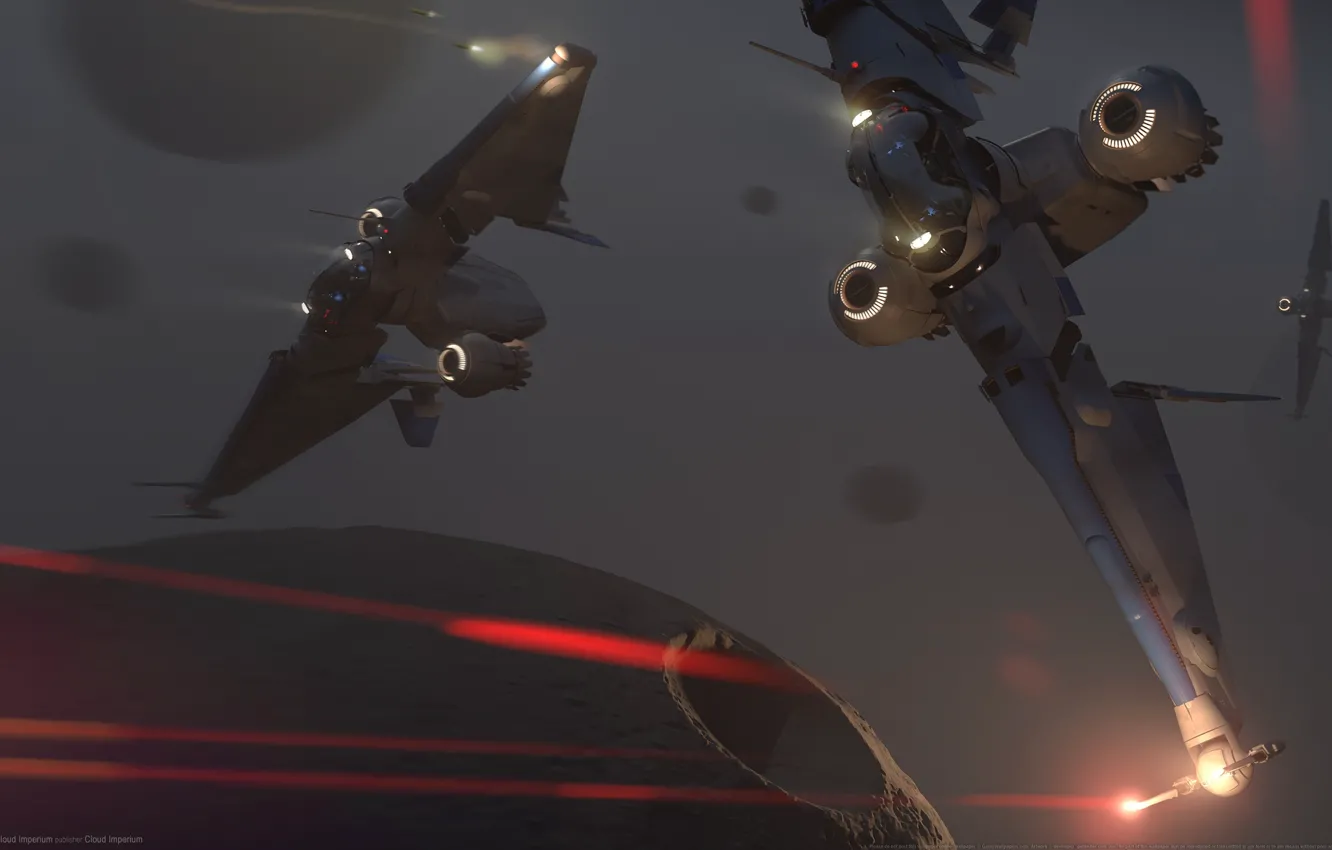 Photo wallpaper game, Star Citizen, Starships