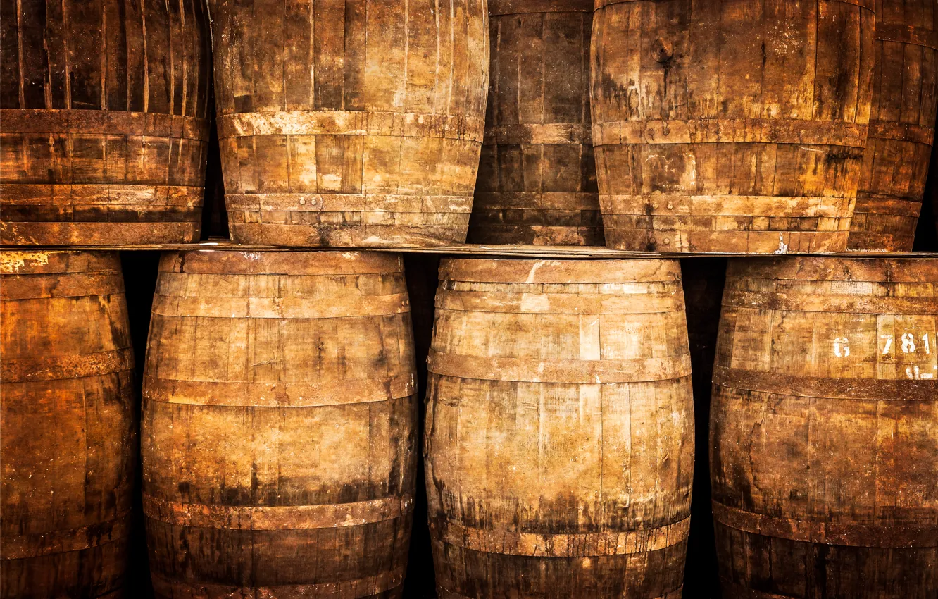 Photo wallpaper whiskey, wood, barrel, winery