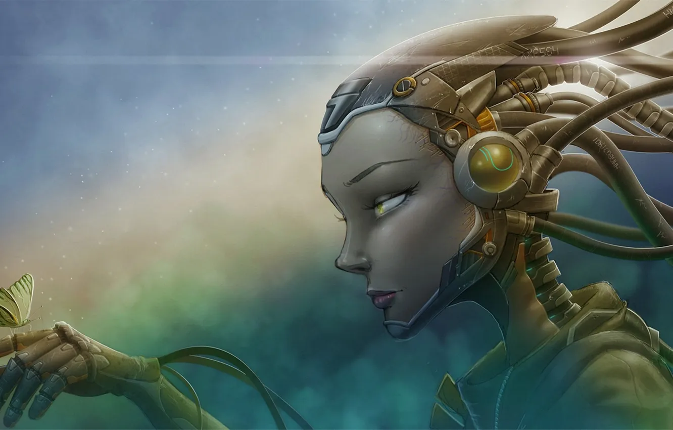 Photo wallpaper fantasy, animals, science fiction, butterfly, sci-fi, digital art, artwork, fantasy art