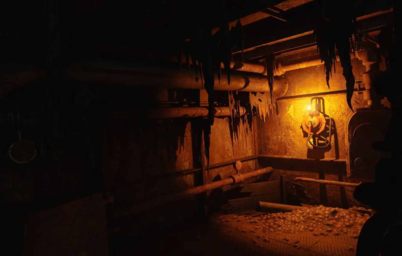 Photo wallpaper rust, pipe, twilight, shooter, MachineGames, The New Colossus, WOLFENSTEIN TNC