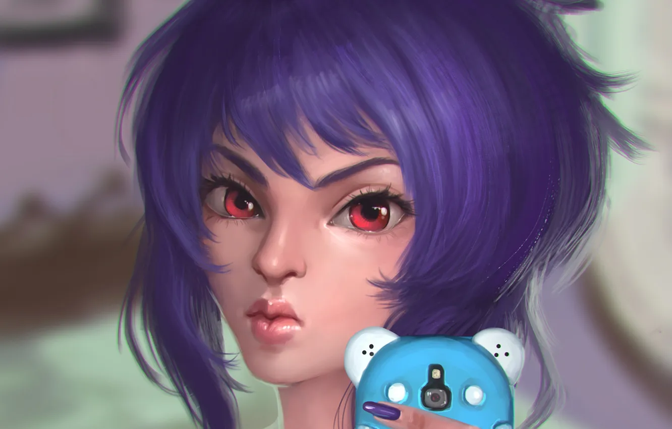 Photo wallpaper anime, Ghost in the Shell, The Fireworks Kusanagi, selfie, Major Motoko