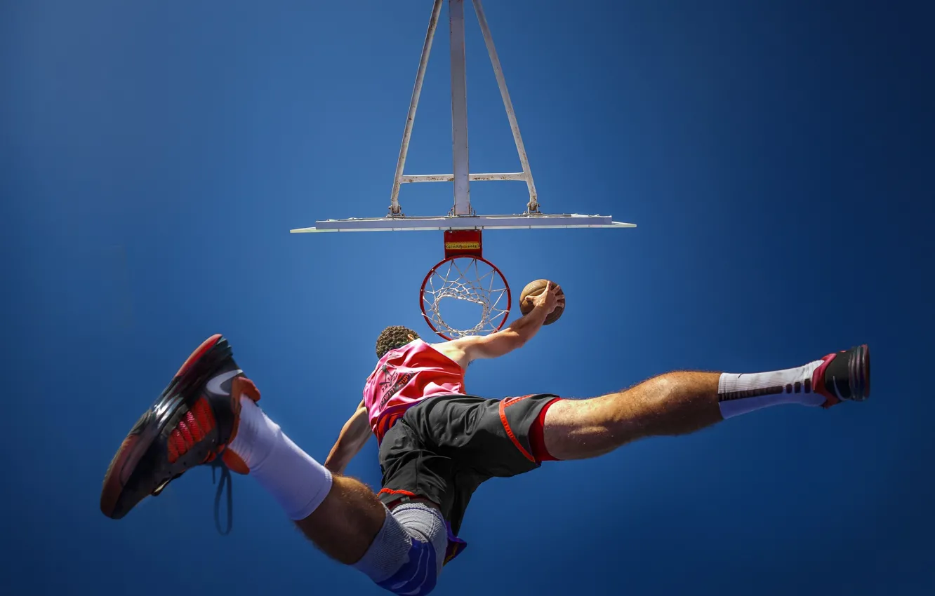 Photo wallpaper basket, the ball, Basketball, throw