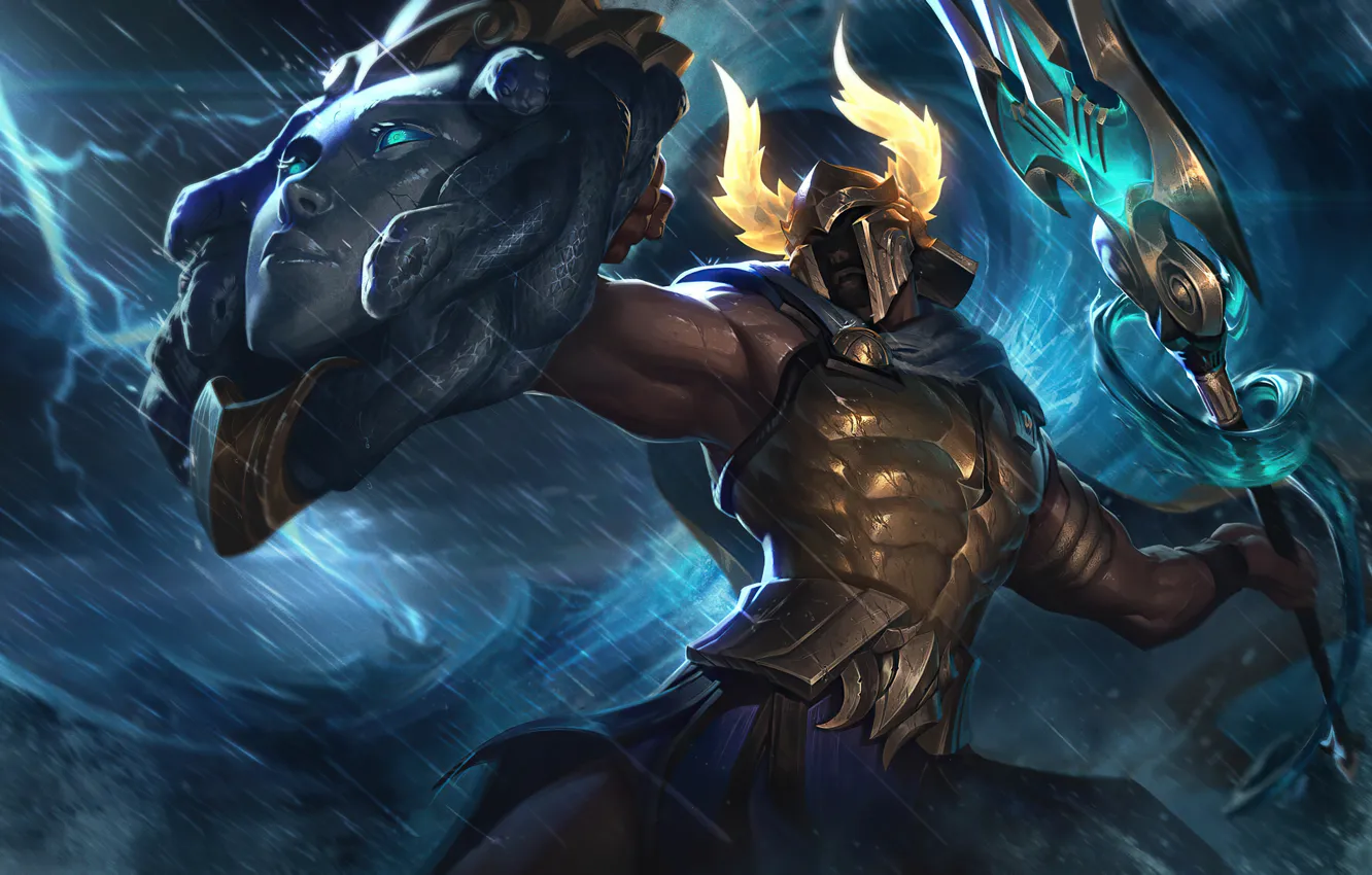 Photo wallpaper weapons, power, magic, the game, protection, armor, hero, helmet