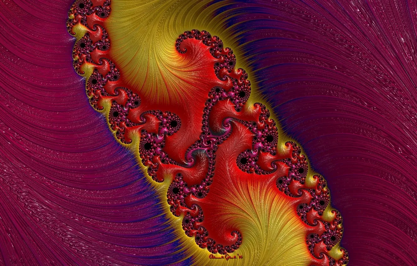 Photo wallpaper pattern, curls, strokes