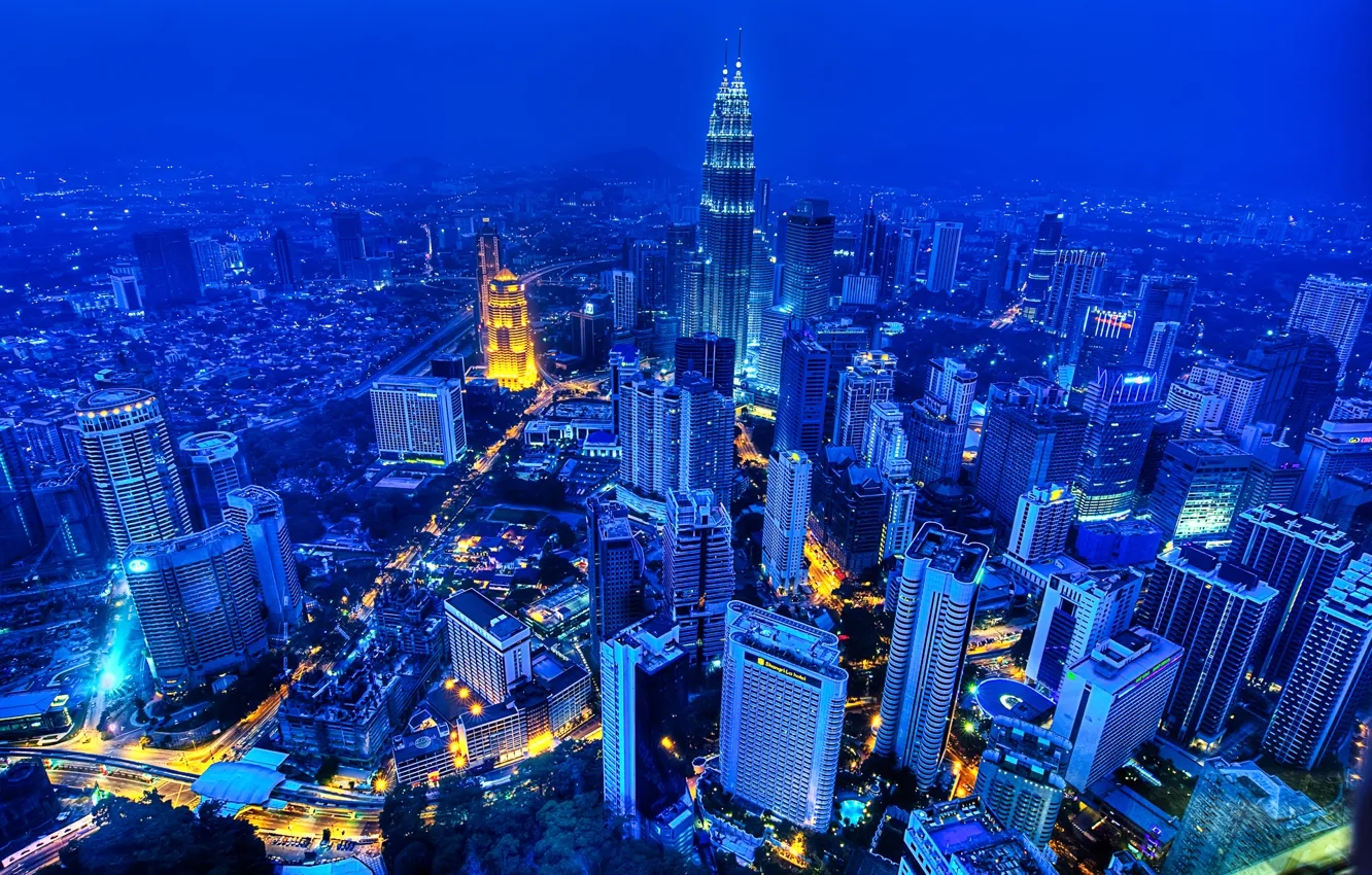 Photo wallpaper summer, night, the city, Malaysia, Kuala Lumpur