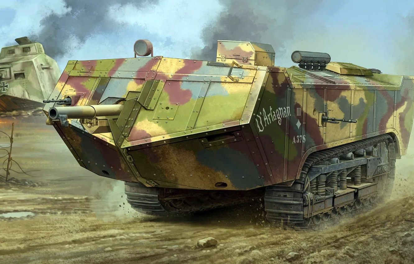 Photo wallpaper figure, Saint-Chamond, Saint-Chamond, French tank