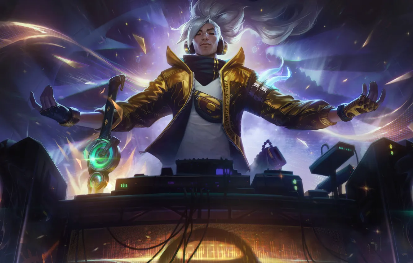 Photo wallpaper the game, game, gesture, DJ, characters, League of Legends, closed eyes, lol