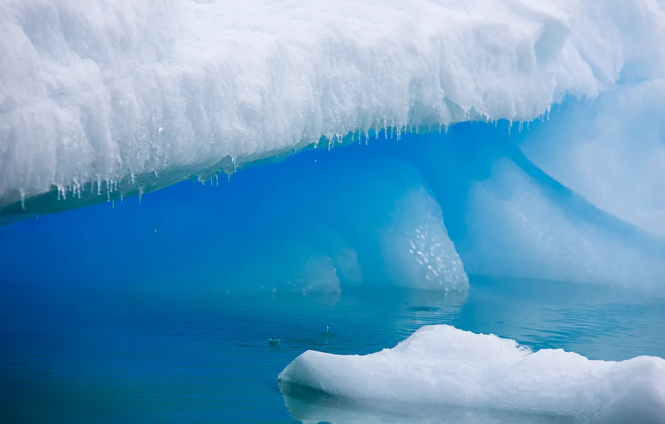 Photo wallpaper water, ice, Antarctica, Antarctica