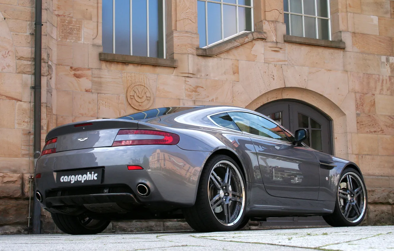 Photo wallpaper Aston Martin, tuning, Vantage, car, back, Cargraphic