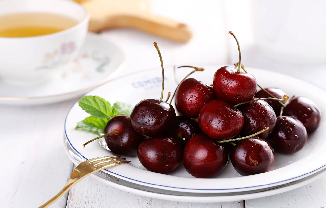 Photo wallpaper berries, cherry, delicious, juicy