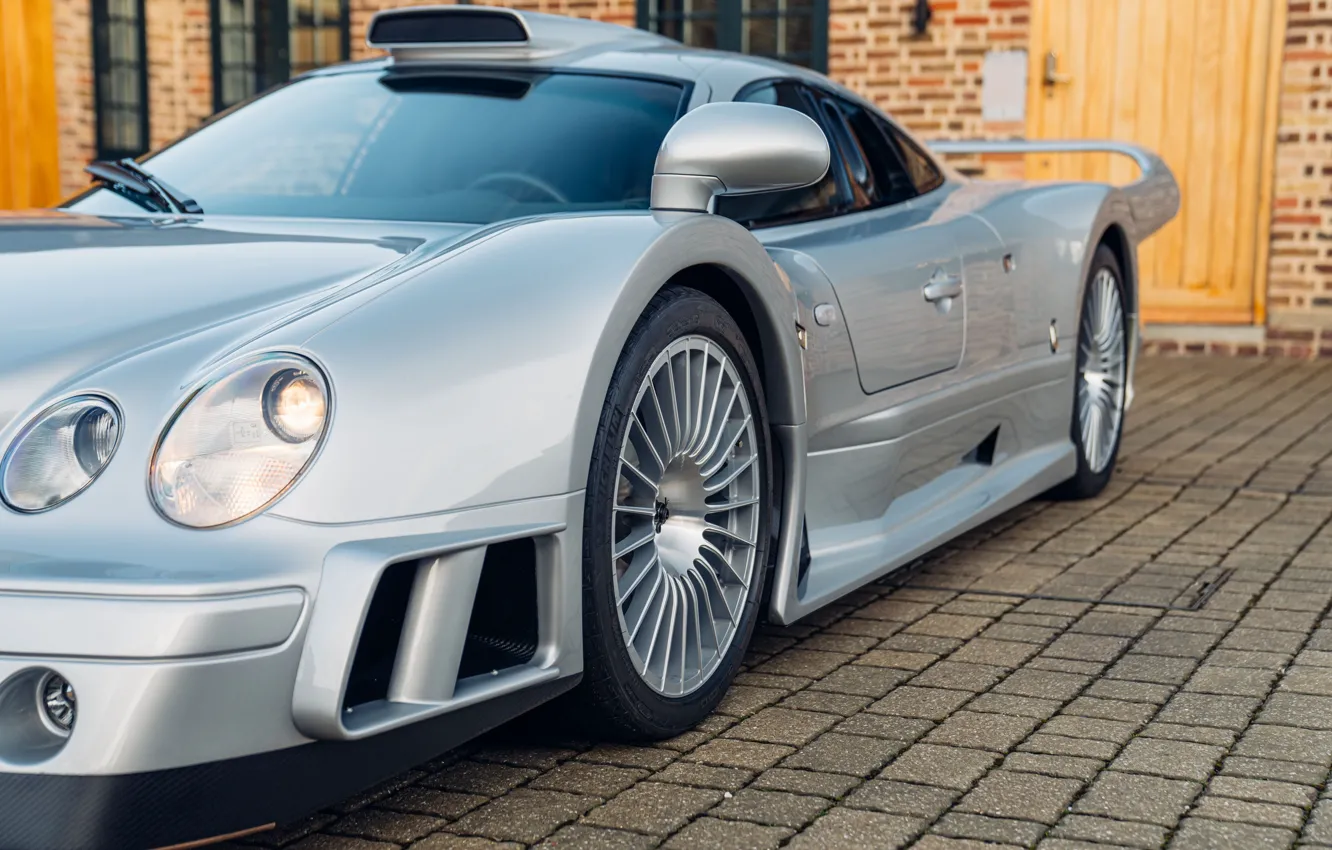 Photo wallpaper Mercedes-Benz, close-up, AMG, CLK, Mercedes-Benz CLK GTR AMG Coupe