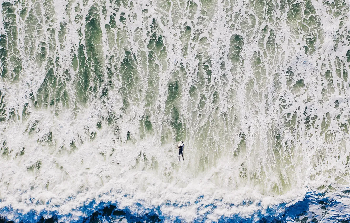 Photo wallpaper sea, shore, Windsurfing