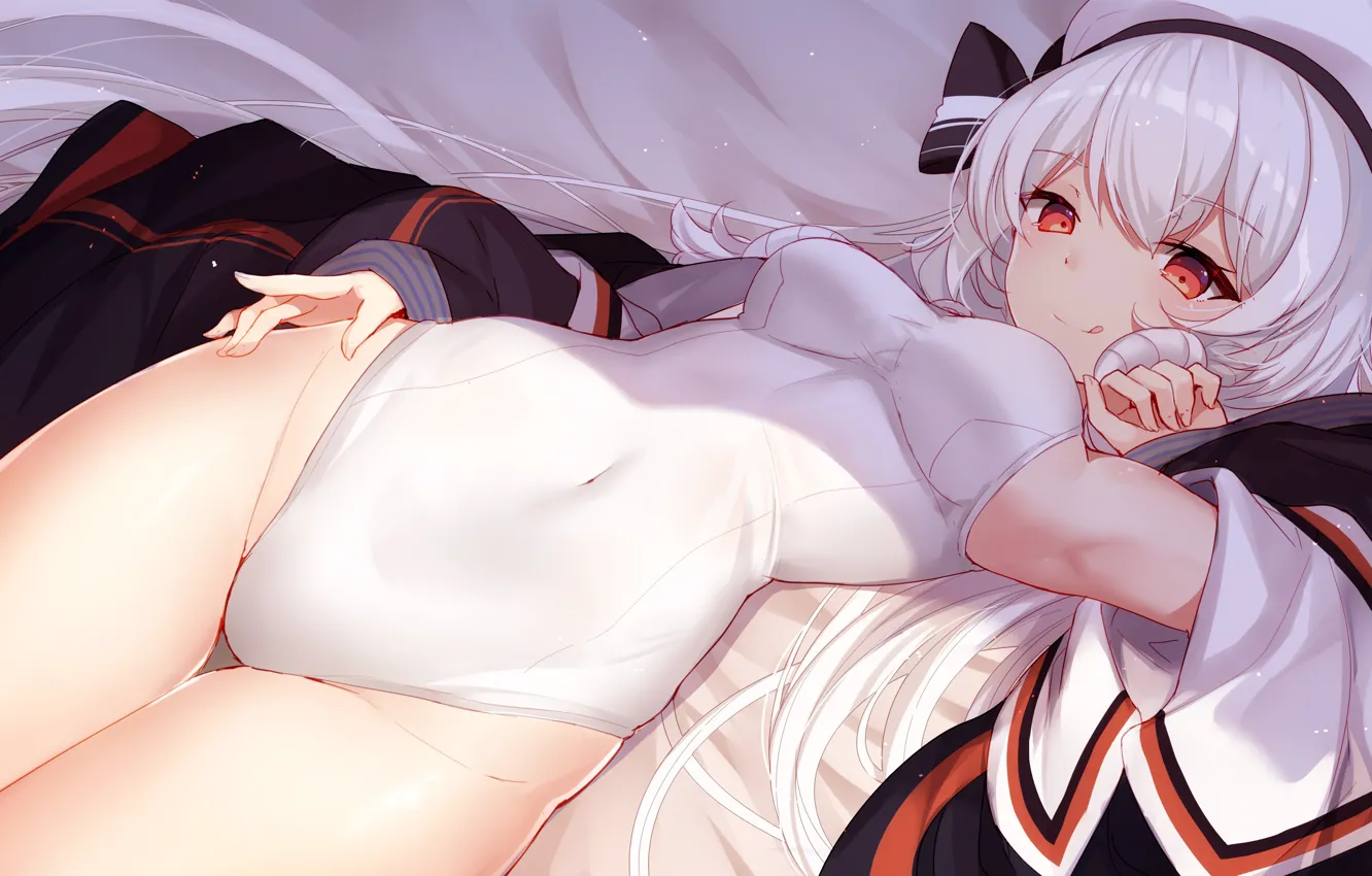 Photo wallpaper girl, lies, zhanjian shaonu, White Swimsuit