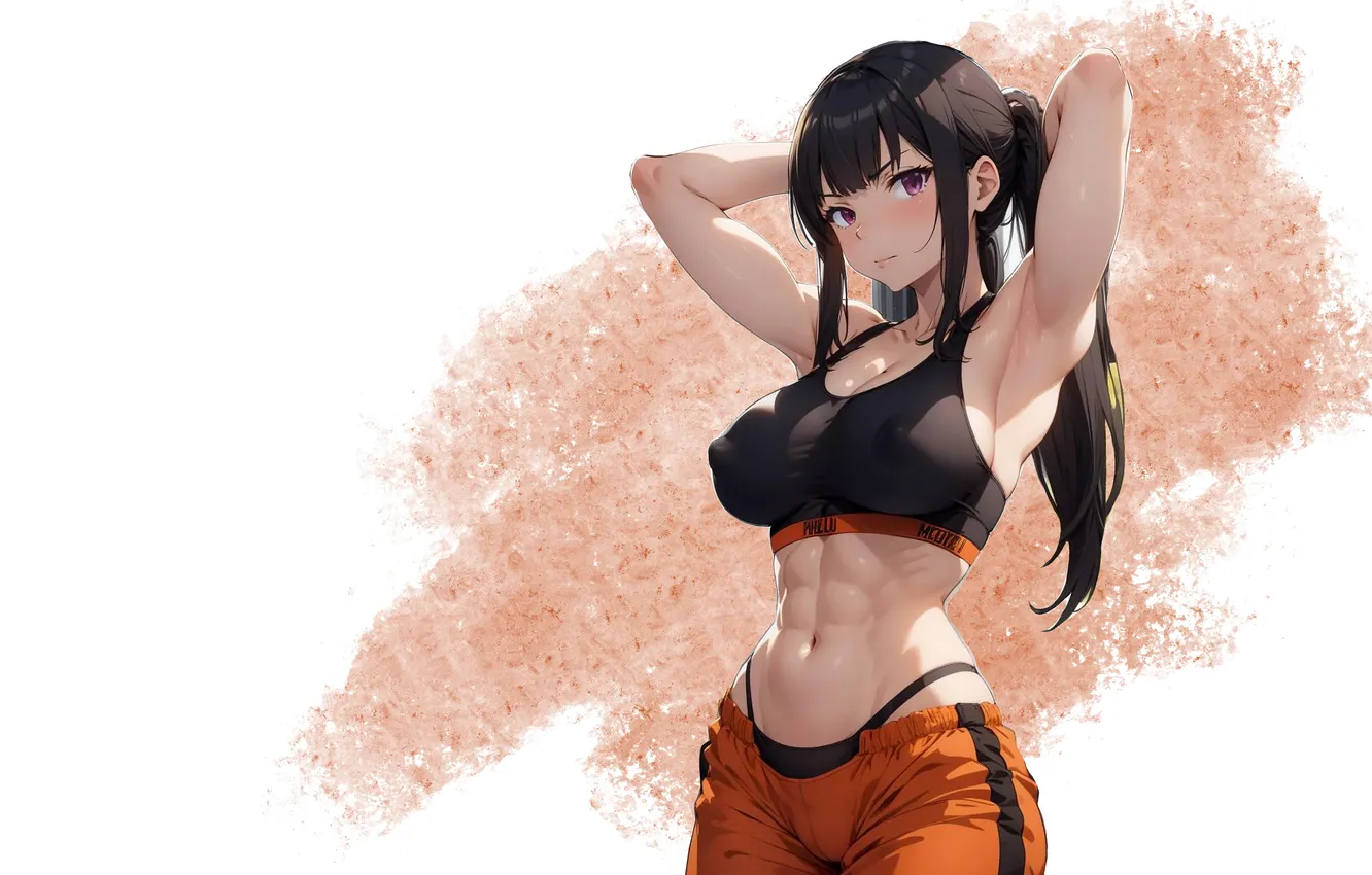 Photo wallpaper girl, hot, nipples, boobs, anime, pretty, breasts, babe