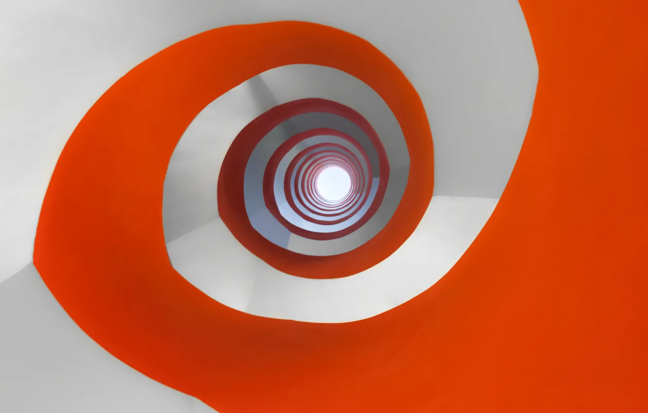 Photo wallpaper paint, color, spiral, ladder, the volume
