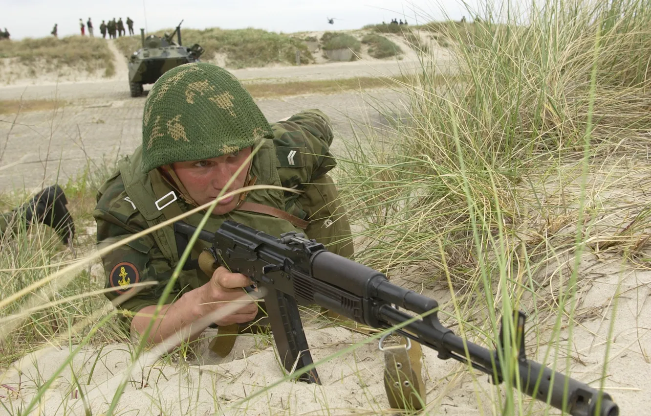 Photo wallpaper Russia, sea, infantry