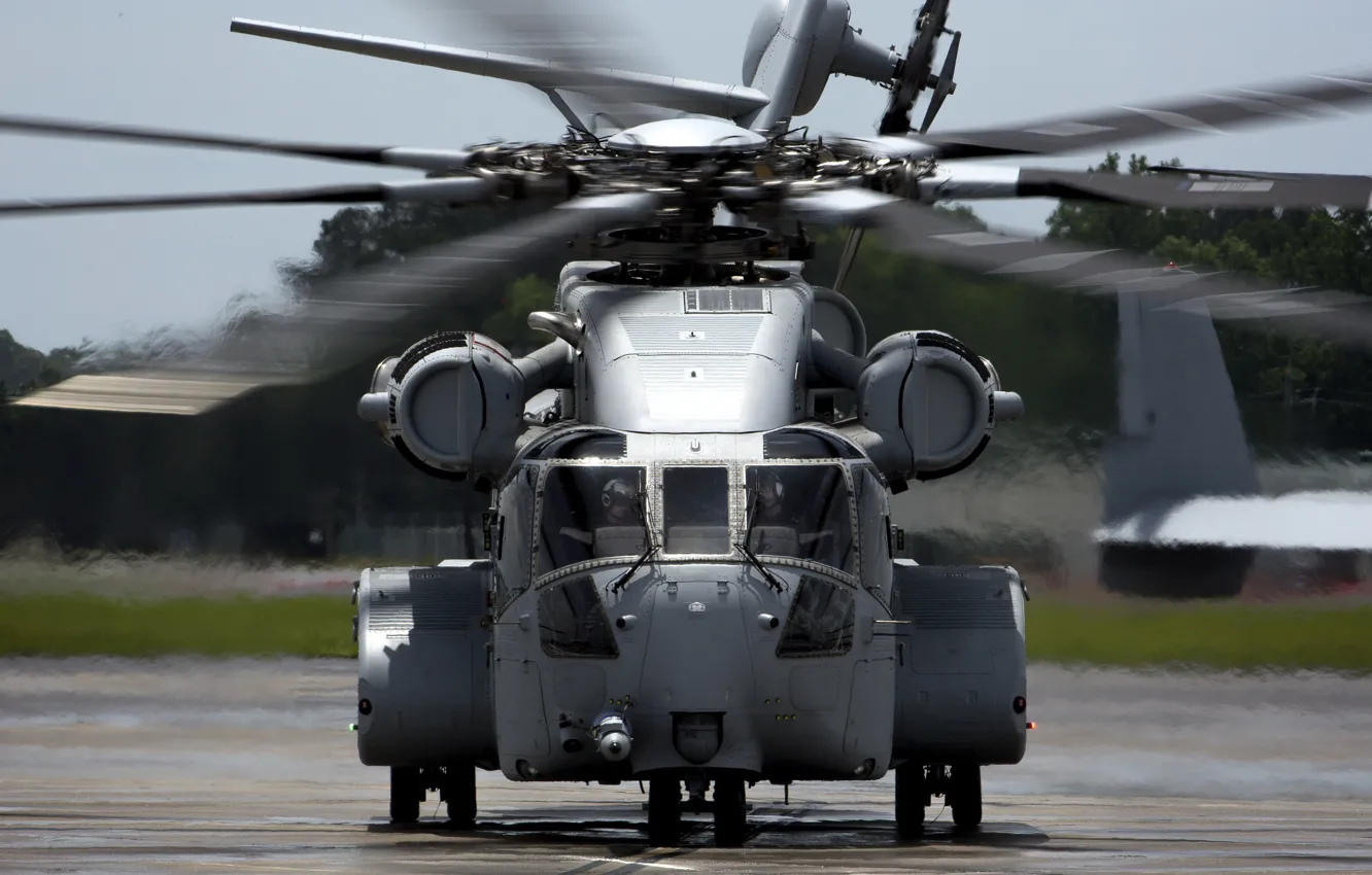 Photo wallpaper Helicopter, Sikorsky, Sikorsky CH-53K King Stallion, US Marine Corps, Heavy transport helicopter