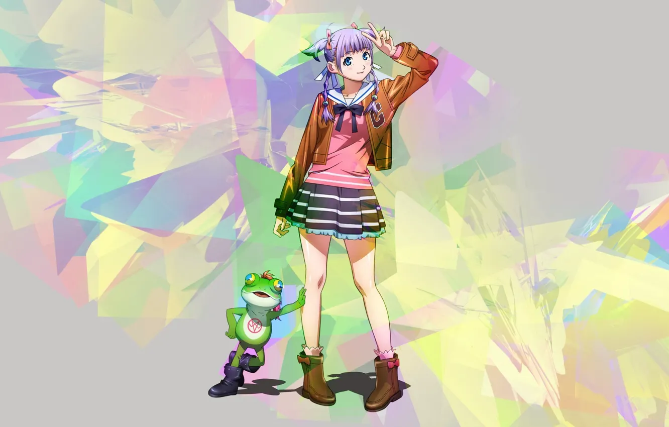 Photo wallpaper frog, anime, art, girl, wizard barristers
