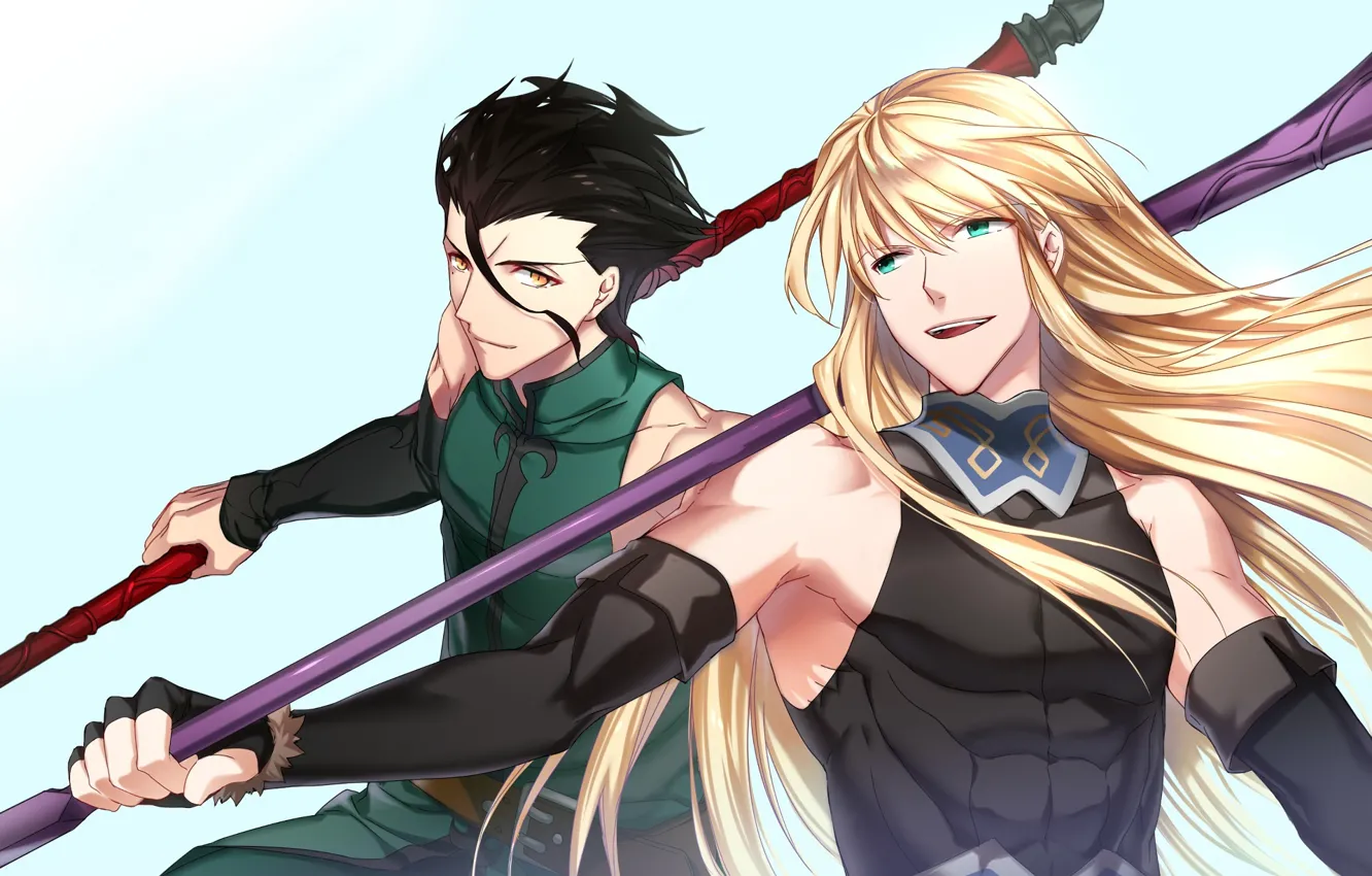 Photo wallpaper anime, art, spear, guy, Spearman, Lancer, Fate/Grand Order