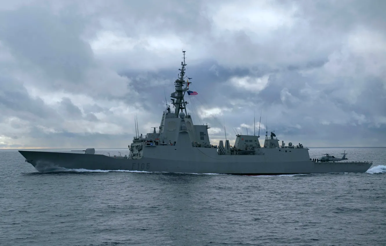 Photo wallpaper Spain, destroyer, Cristobal Colon