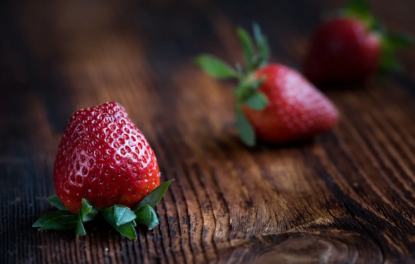 Photo wallpaper strawberry, berry, Fragaria viridis, Polonica