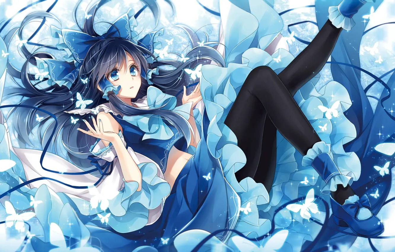 Photo wallpaper girl, bow, touhou, Touhou, Touhou