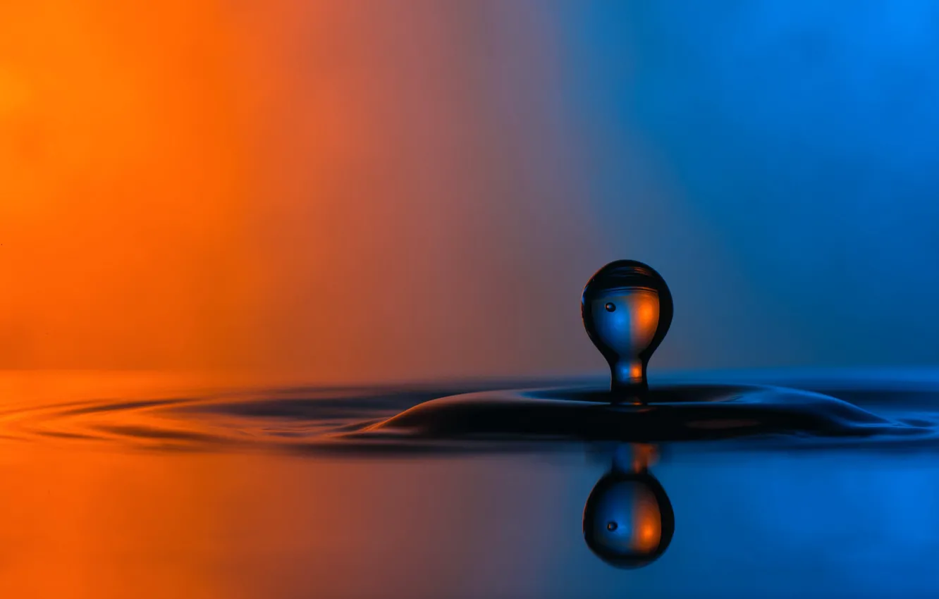 Photo wallpaper water, drop, splash