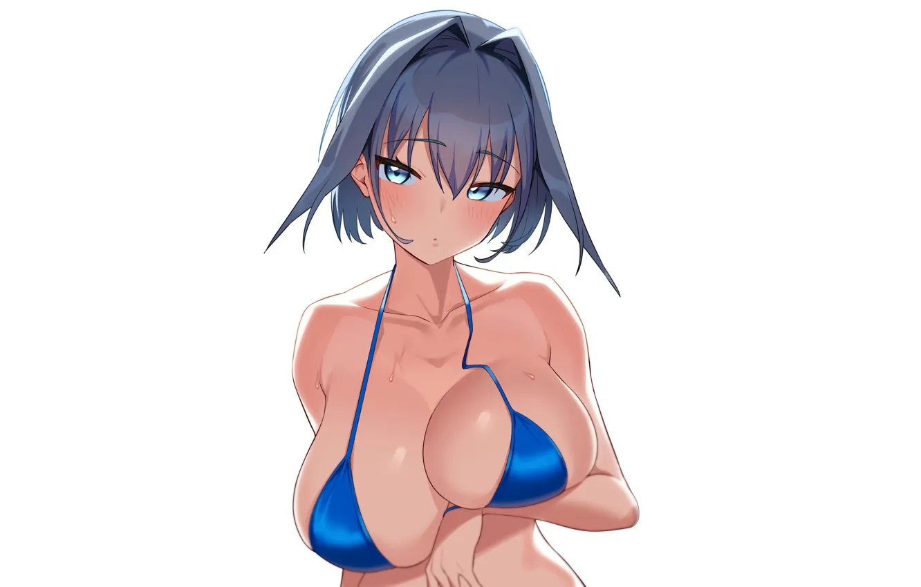 Photo wallpaper dark, girl, sexy, boobs, anime, pretty, breasts, babe