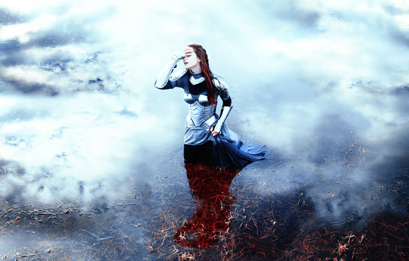 Photo wallpaper water, girl, armor, Kindra Nikole