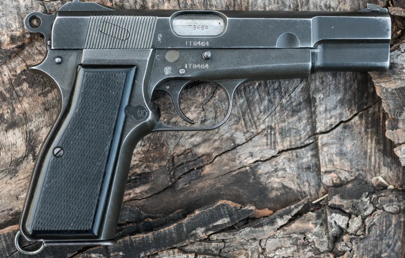 Photo wallpaper gun, weapons, self-loading, Browning Hi-Power