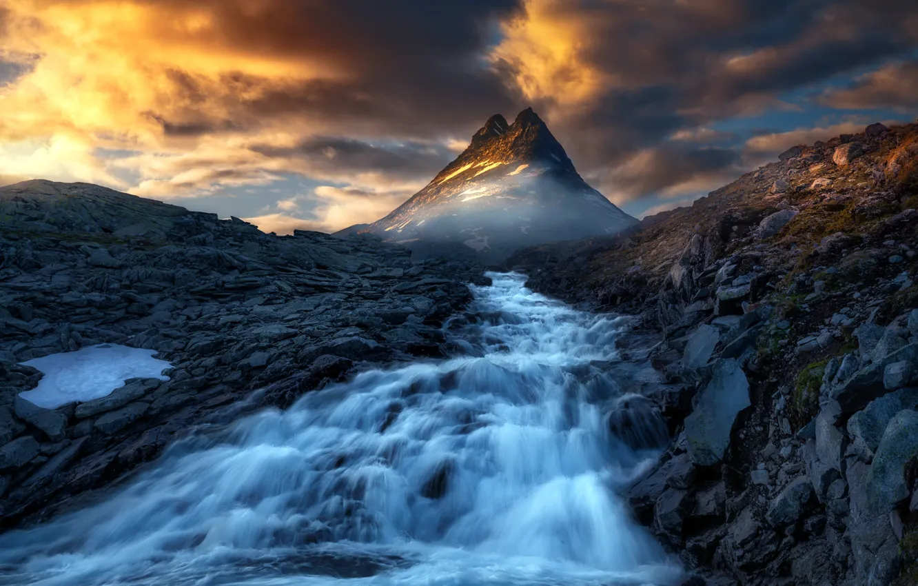 Photo wallpaper Norway, Jotunheimen, Two Towers