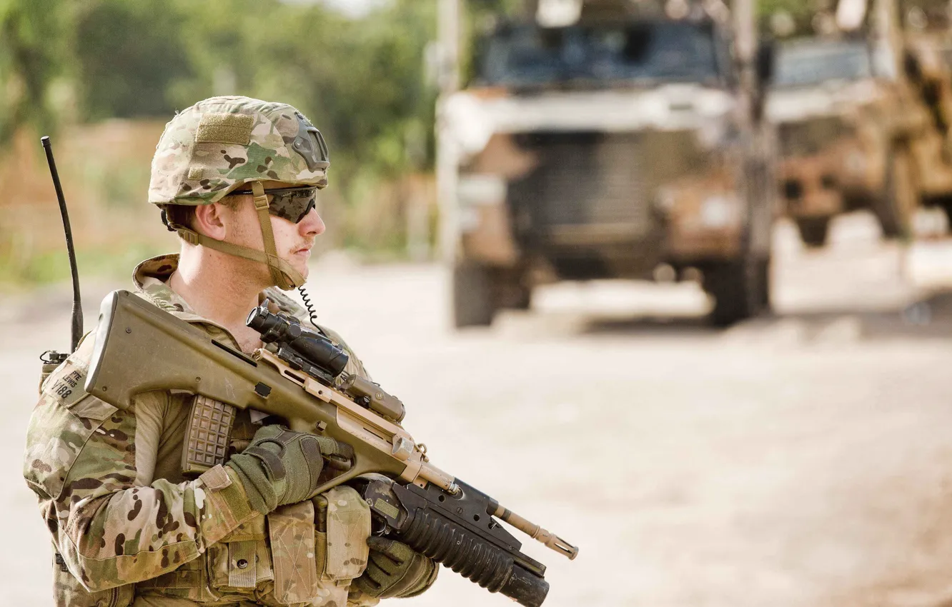 Photo wallpaper soldier, military, weapon