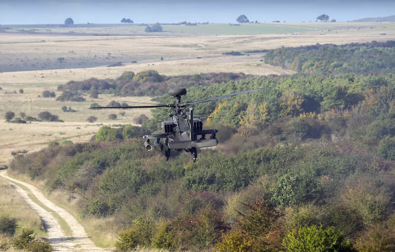 Photo wallpaper weapons, attack helicopter, Apache AH1D